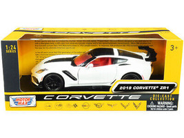 2019 Chevrolet Corvette C7 ZR1 White Black w Red Interior History of Corvette Se - £30.43 GBP