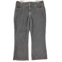 LEVI&#39;S 526 Jeans Women&#39;s Slender Boot Cut Crop Corduroy Pants Size 14 Gray 34x24 - £19.02 GBP