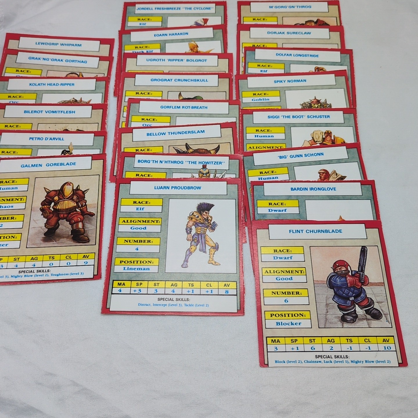 (22) Games Workshop 1990s Star Player Cards - $59.39