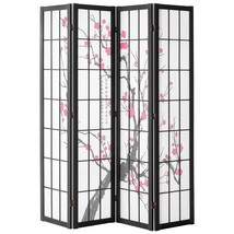 VEVOR Room Divider, 4 Panel Japanese Room Divider Screen, Wood Folding Privacy S - $2,828.74 MXN