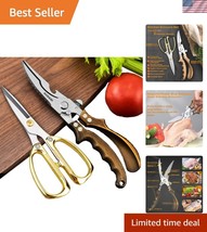 Professional 2-Pack Stainless Steel Kitchen Scissors - Poultry &amp; Utility... - $34.50
