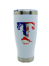 Texas Rangers MLB 20 oz American Flag Logo Stainless Steel Hot Cold Tumbler - $27.72