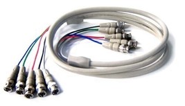 6Ft 5 Bnc To 5 Bnc Coax Composite Video Rgbhv Cable - £29.54 GBP