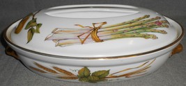 Royal Worcester Evesham Gold Pattern 10 3/8&quot; Oval Entree Dish w/Lid England - £23.67 GBP