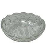 Vtg Hobnail Pressed Glass Serving Bowl 8.5&quot; – Clear Cameo Pattern Scallo... - €12,83 EUR