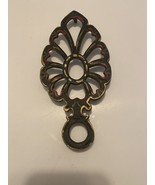 Vintage Cast Iron Trivet Leaf Design 7 7/8 x 3 1/2 at widest point. - $9.60 CAD