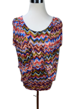 New The Podolls Ruched Striped Oversized Print Knit Top Tee T-Shirt Tuni... - $26.50