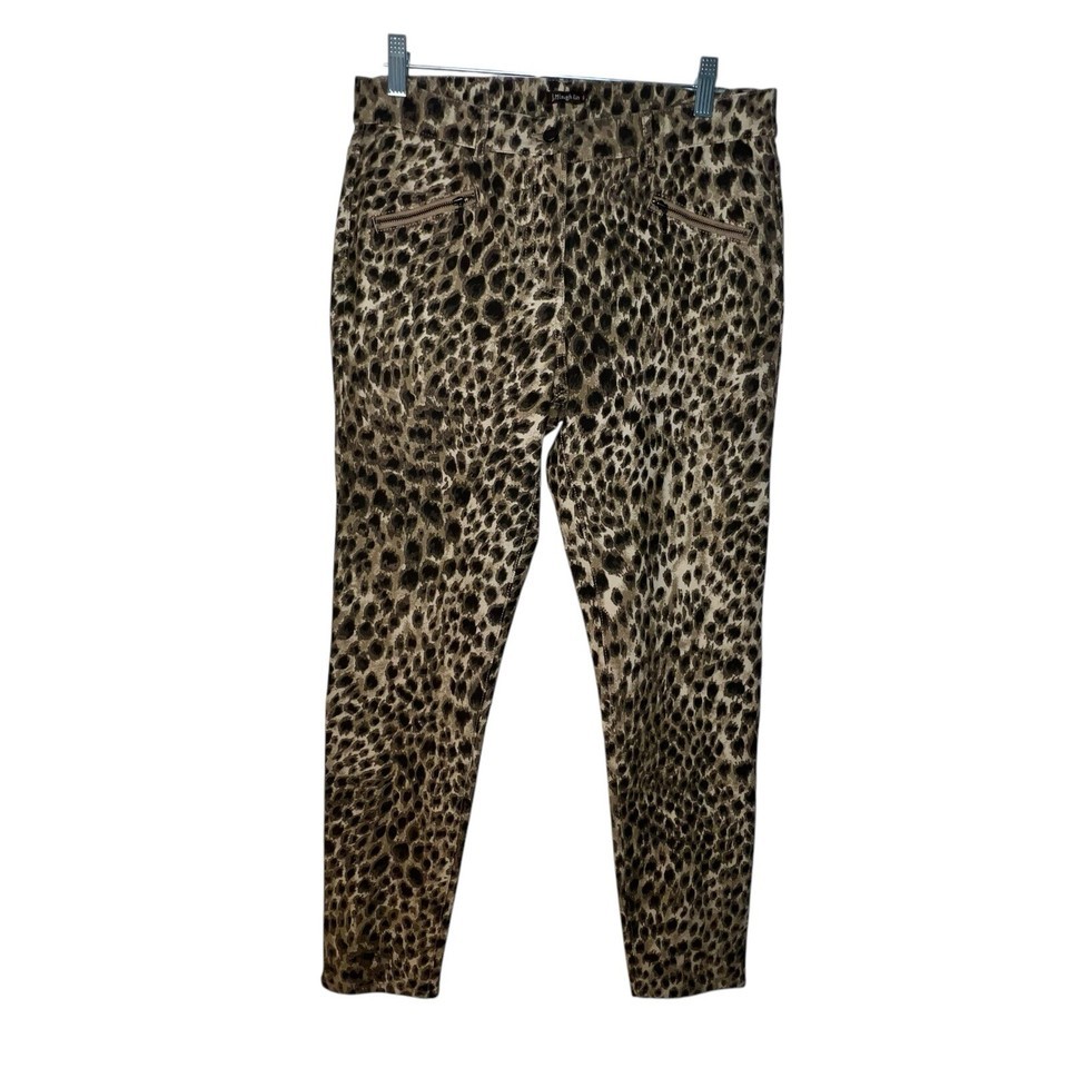 J McLaughlin Womens Baxter Jeans Animal Print Stretch Ankle Zip Skinny S... - $21.94