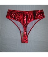 Women Shiny Metallic Thong High Cut Christmas Rave Bottoms Pole Dance Cl... - $9.85