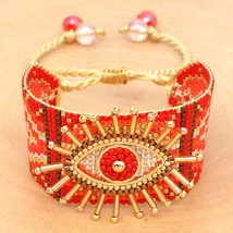 Heart Bracelet Friends Gift Turkish Evil Eye Bracelets For Women Jewelry Freshwa - £26.89 GBP