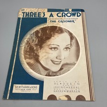 Vintage Sheet Music, Three&#39;s a Crowd by Ann Dvorak, Witmark 1932 as Featured - £7.03 GBP