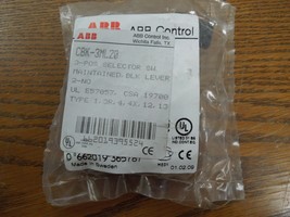 ABB CBK-3ML20 3-Pos Selector Switch Maintained, Black LEver 2-NO New - $50.00