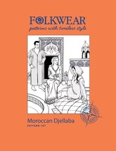 Sewing Pattern Hooded Caftan Folkwear #157 Moroccan Djellaba Morocco folkwear157 - $19.95