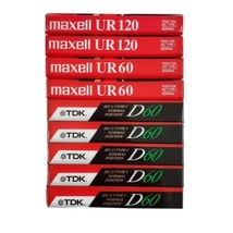 Lot of 9 Maxell UR 60 120  TDK D60 Audio Cassette Tapes Normal Bias Sealed Blank - £14.94 GBP