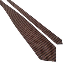 Daniel De Fasson Men Tie Necktie Office Accessory Dad Gift Geometric Black Brown - $28.05