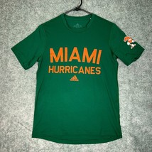 Adidas Miami Hurricanes Mens T Shirt Extra Small Green Creator Tee NCAA Sports - $24.98