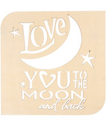 Laser Cut Wood Love You to the Moon Plaque Square 8.875 Inches - $25.79