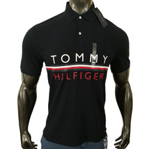 Nwt Tommy Hilfiger Msrp $69.99 Men&#39;s Black Short Sleeve Polo Shirt Size Xl - £23.51 GBP