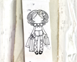 Unbranded Shopping Girl Stamp, 1 pc, gently used, rubber stamp on acryli... - $7.65