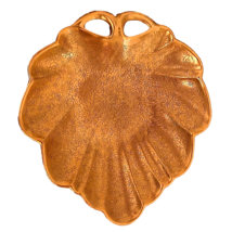Vintage PICKARD China 24K Gold Dish Rose Daisy Pattern on Leaf Handle Candy Tray - £19.76 GBP