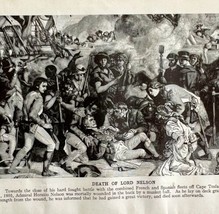 1914 Death of Lord Nelson Trafalgar 1805 Art Print Antique Military Coll... - £23.89 GBP