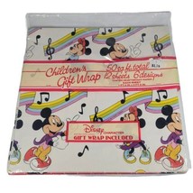 Vintage Cleo Childrens Kids Gift Wrap With Disney Mickey Mouse Design - $7.27