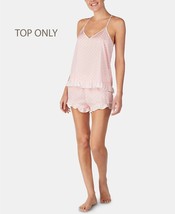 Betsey Johnson Women&#39;s Ruffled Printed Cami Pajama Top, Blush Dot, S &quot; TOP ONLY&quot; - £11.87 GBP