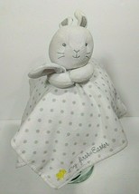 FIRST EASTER Bunny Lovey White Grey Polka Dot Neutral Baby Carters Plush Blankie - £14.30 GBP