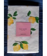 NIP KATE SPADE Make Lemonade Fabric Tablecloth White &amp; Yellow Fruit Lemo... - $58.20 CAD