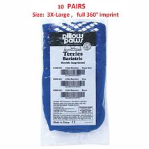 10 Pair Non-Skid Hospital Slipper Socks Pillow Paws Bariatric 3X-Large B... - $38.60