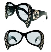 Gucci Hollywood Forever Mother Of Pearl Feather 0143 Black Sunglass GG0143S 001 - £1,157.65 GBP