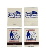 Vtg 1976 Long John Silver’s Seafood Shoppes Matches Matchbook Lot 4 Adve... - $12.98 CAD