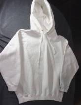 VERY THICK AND WARM COMFY WHITE HOODIE SIZE: SMALL - $18.62