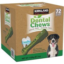 Kirkland Signature Dental Chews 72 Dog Treats, green - £33.82 GBP