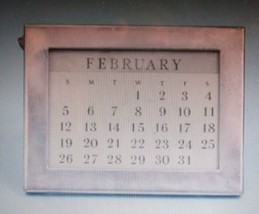 Vintage Tiffany &amp; Co. Sterling Silver Perpetual Desk Calendar NO MONOGRAM - £110.31 GBP