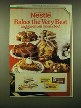 1990 Nestle Chocolate Ad - Nestle Bakes the very best and saves you mone... - $18.49