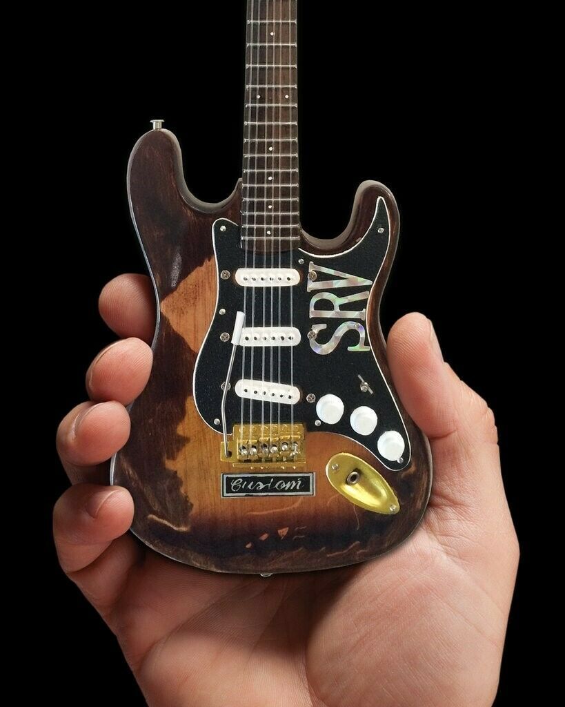 Primary image for STEVIE RAY VAUGHAN #1 Replica Fender Stratocaster 1:4 Scale Guitar ~Axe Heaven~