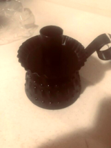 Jefferson small black tin Candle Holder with flag candlestick image 3