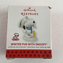 Hallmark Keepsake Ornament Peanuts Miniature Winter Fun With Snoopy New 2013 - £46.53 GBP