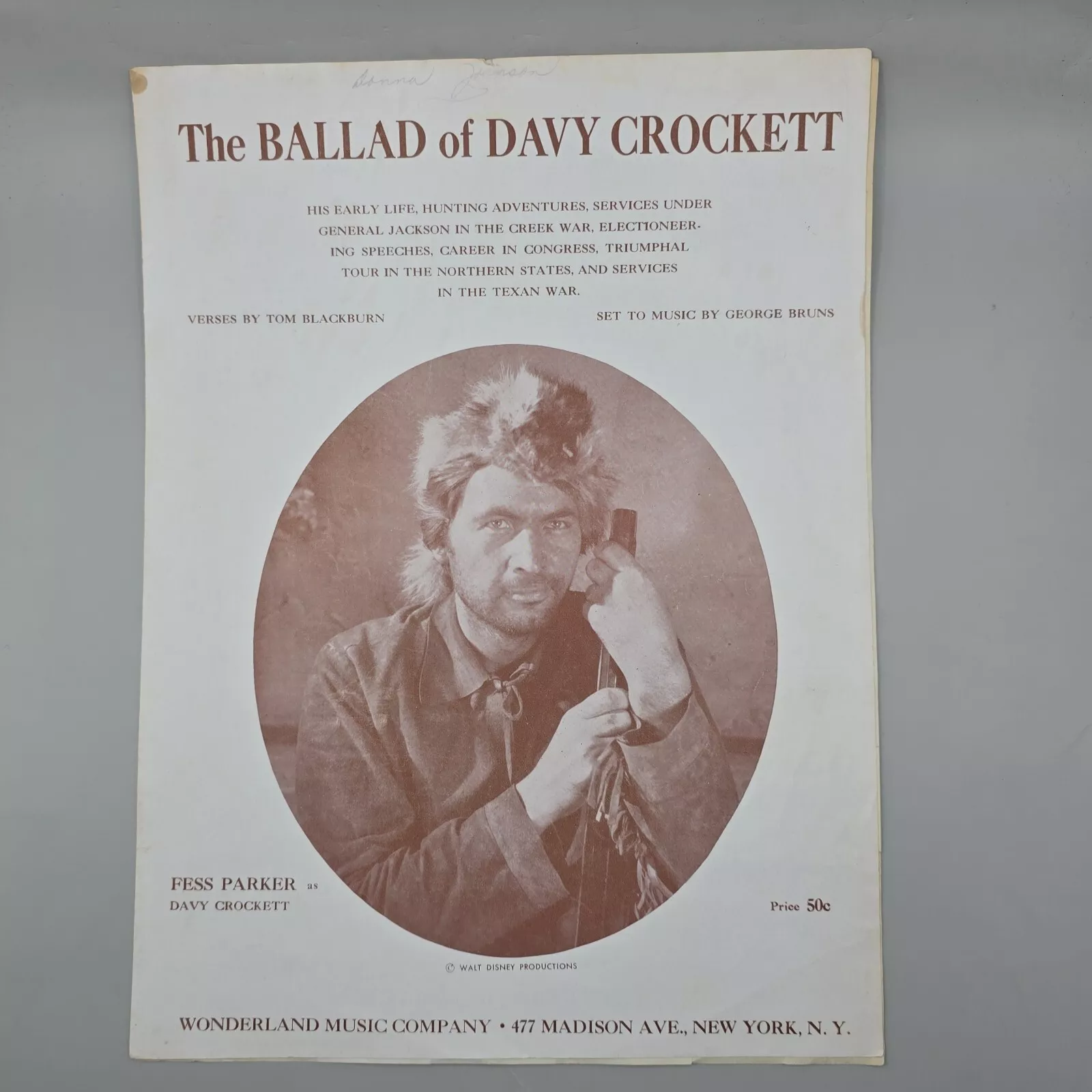 The Ballad of Davy Crockett (sheet music) - €5,14 EUR
