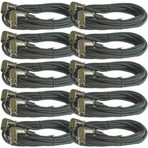 10 Pack 25Ft Right Angle 3Pin Shielded Xlr Mic Microphone Extension Cable Cord - £73.74 GBP