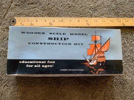 Vintage  Santa Maria Wooden Model Ship Construction Kit Japan 5031 - £50.60 GBP