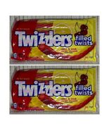 2 X TWIZZLERS FILLED Twists Sweet Sour CHERRY KICK CITRUS PUNCH Licorice... - $17.77