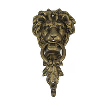 10 Inch Bronze Cast Iron Lion Vintage Door Knocker Decorative Home Decor - £29.36 GBP