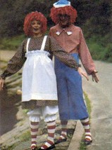 Misses Mens Teens Raggedy Ann Andy Halloween Costume Sew Pattern Adult Small - £7.89 GBP