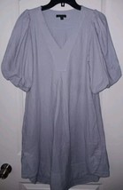 For Cynthia (Rowley) XS Mini Dress V-Neck balloon sleeves Lavender Linen... - $27.80