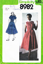 Misses&#39; PULLOVER DRESS Vintage 1979 Simplicity Pattern 8982 Size 10 - £9.28 GBP