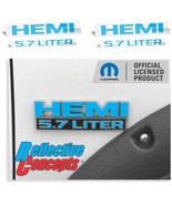 HEMI 5.7 LITER Fender Badge Overlay Decals for 2015-2018 Ram Rebel - $16.90 CAD