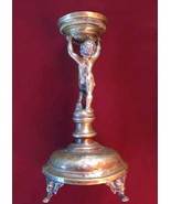 Antique Bronze Cupidon Candlestick - $1,584.00