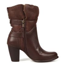 UGG Jayne 1013803 Women&#39;s Sheepskin Buckle Fur Ankle  Boots Size 10 Brow... - $169.90